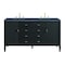 James Martin Vanities 60'' Double Vanity, Carbon Oak w/ 3 CM Charcoal Soapstone Quartz Top 485-V60D-CBO-3CSP - alternate 1